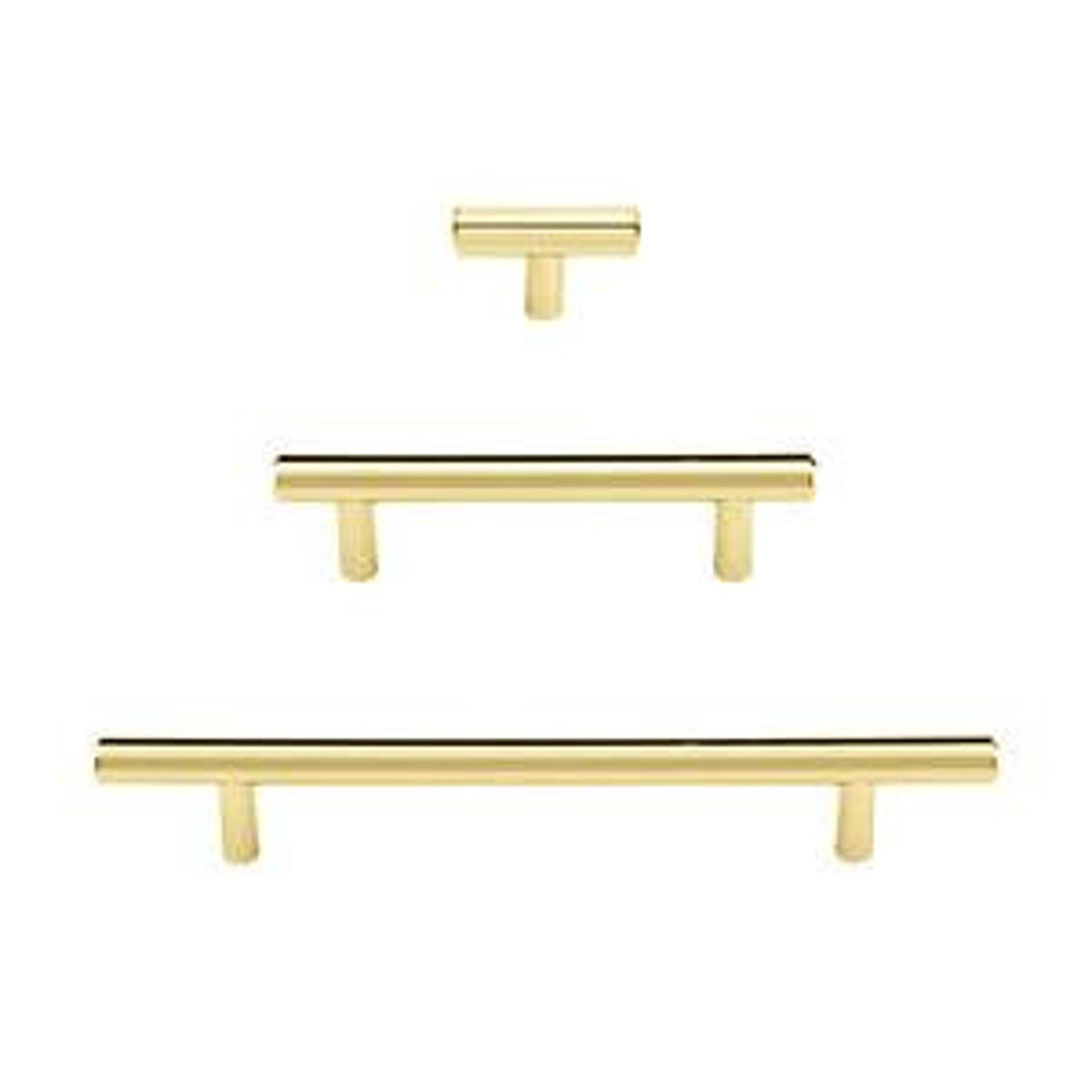 T-Bar European Unlacquered Polished Brass Cabinet Knobs and Pulls – Forge  Hardware Studio