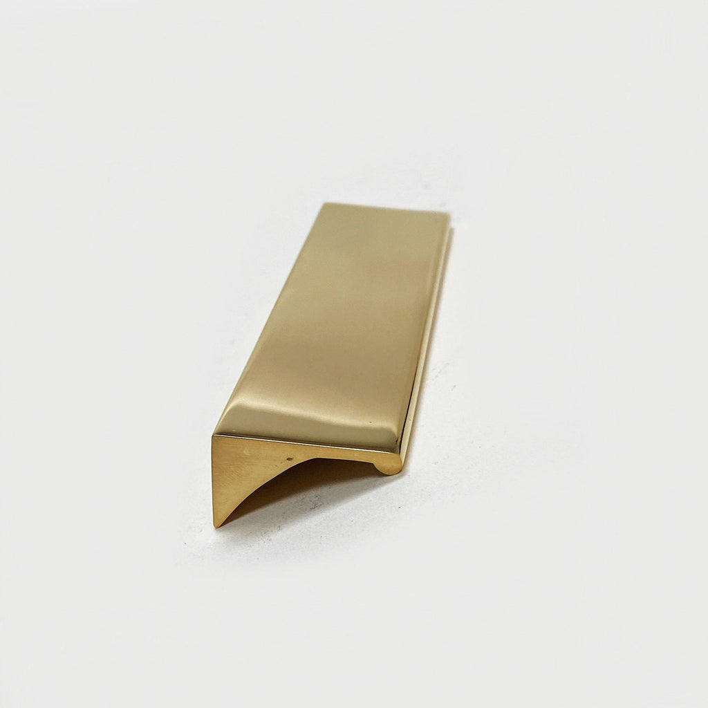 Polished Unlacquered Brass "Graham" Tab Drawer Pull - Industry Hardware