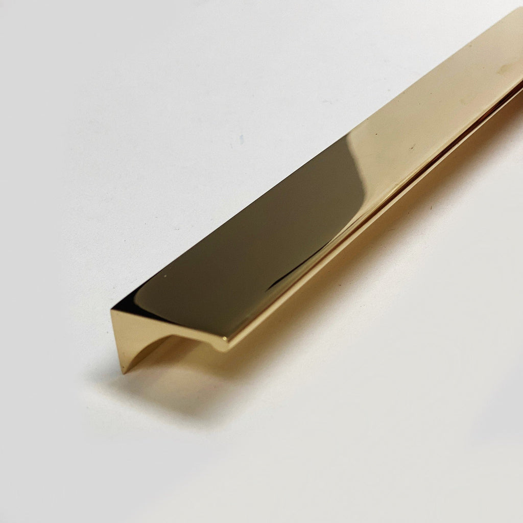 Polished Unlacquered Brass "Graham" Tab Drawer Pull - Industry Hardware