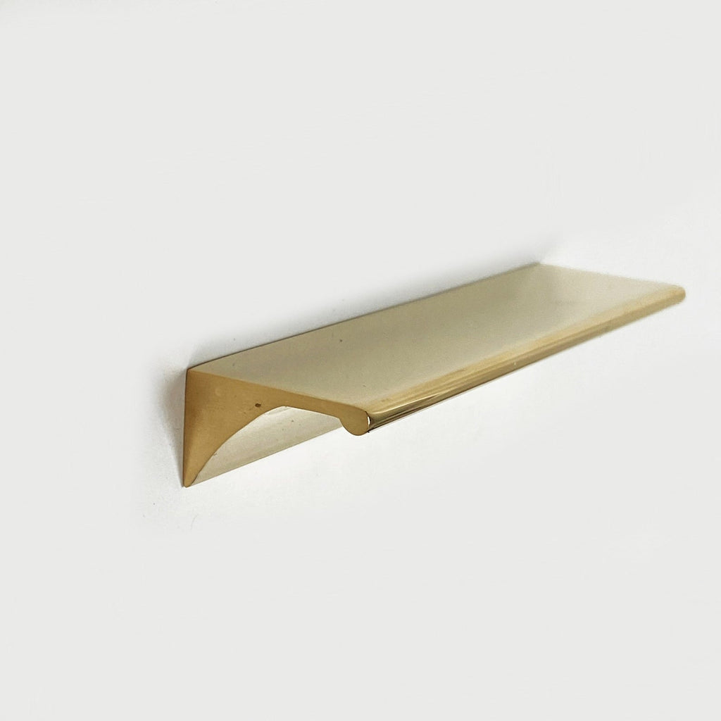 Polished Unlacquered Brass "Graham" Tab Drawer Pull - Industry Hardware