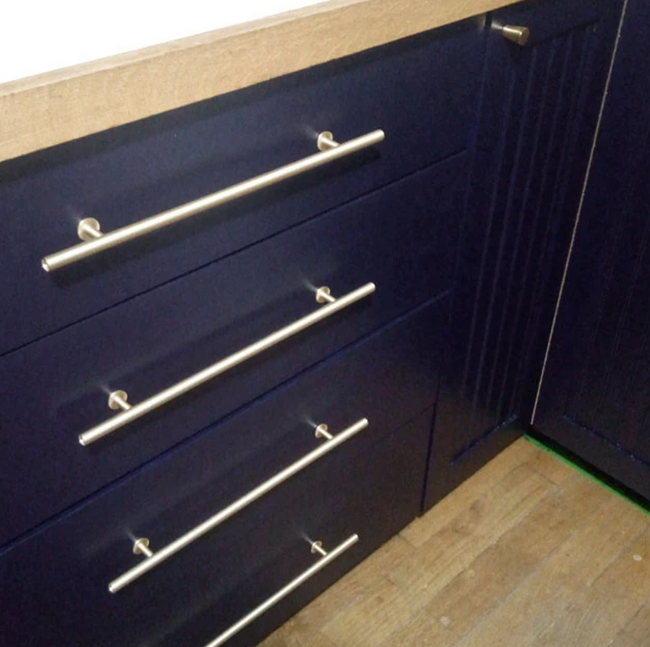 Lew's Hardware Bar Brushed Brass Drawer Pulls Cabinet Handles