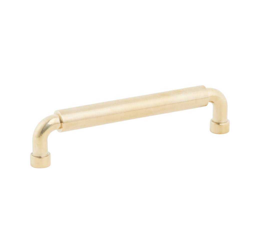 Unlacquered Brass "Nolan" Cabinet Knobs and Pulls Cabinet Hardware - Forge Hardware Studio