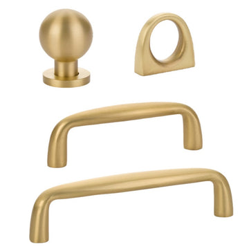 Unlacquered Brass Neal Cabinet Knobs and Pulls Cabinet Hardware – Forge  Hardware Studio