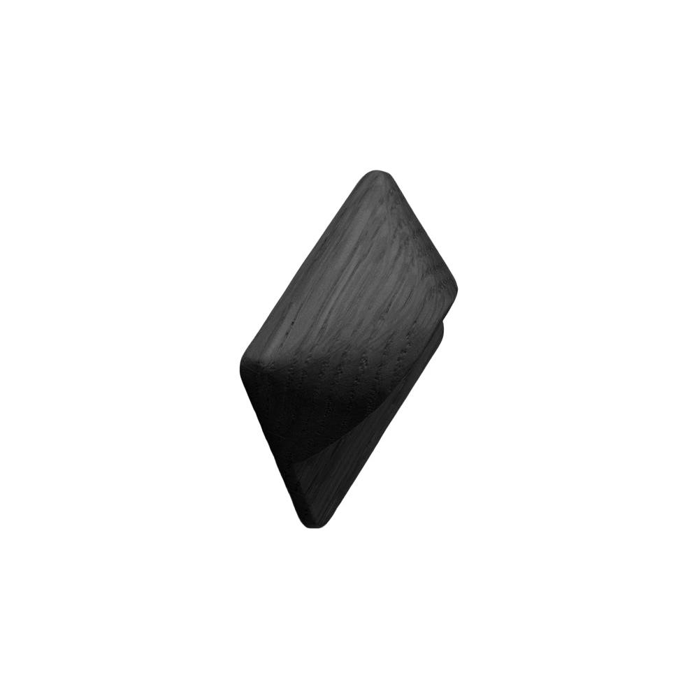 Black Wood Cup "Taurus" Lacquered Drawer Pulls - Forge Hardware Studio