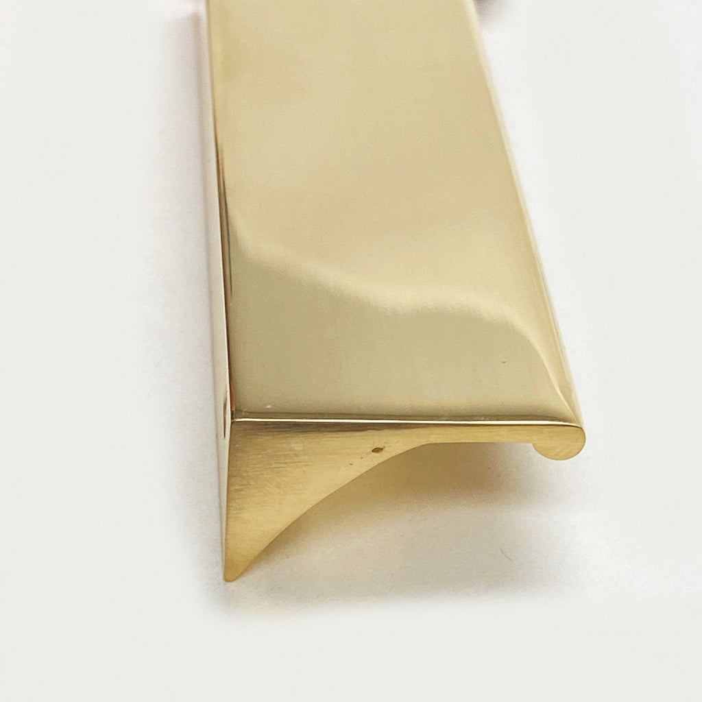 Polished Unlacquered Brass "Graham" Tab Drawer Pull - Industry Hardware