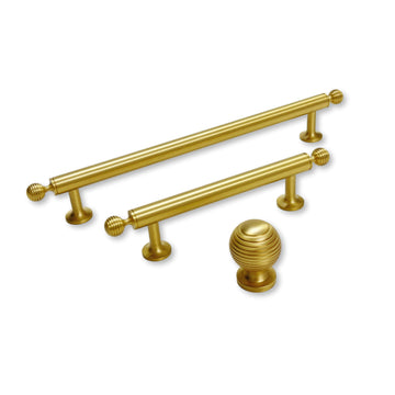 Satin Brass Cabinet Hardware Collin Drawer Pulls and Cabinet Knobs