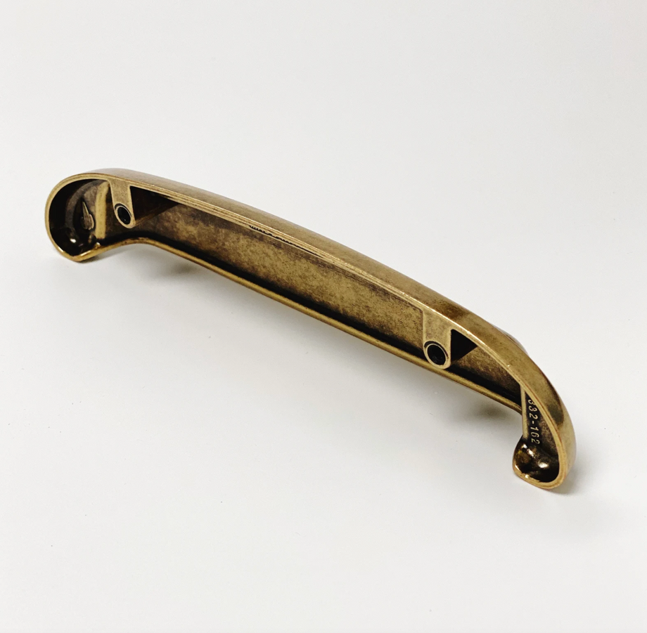 Drawer Cup Pull Capri in Antique Brass - Brass Cabinet Hardware – Forge  Hardware Studio