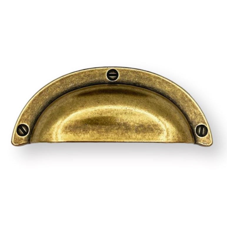 Brass Kitchen Cupboard Handle Brushed Gold Cup Knobs Drawer
