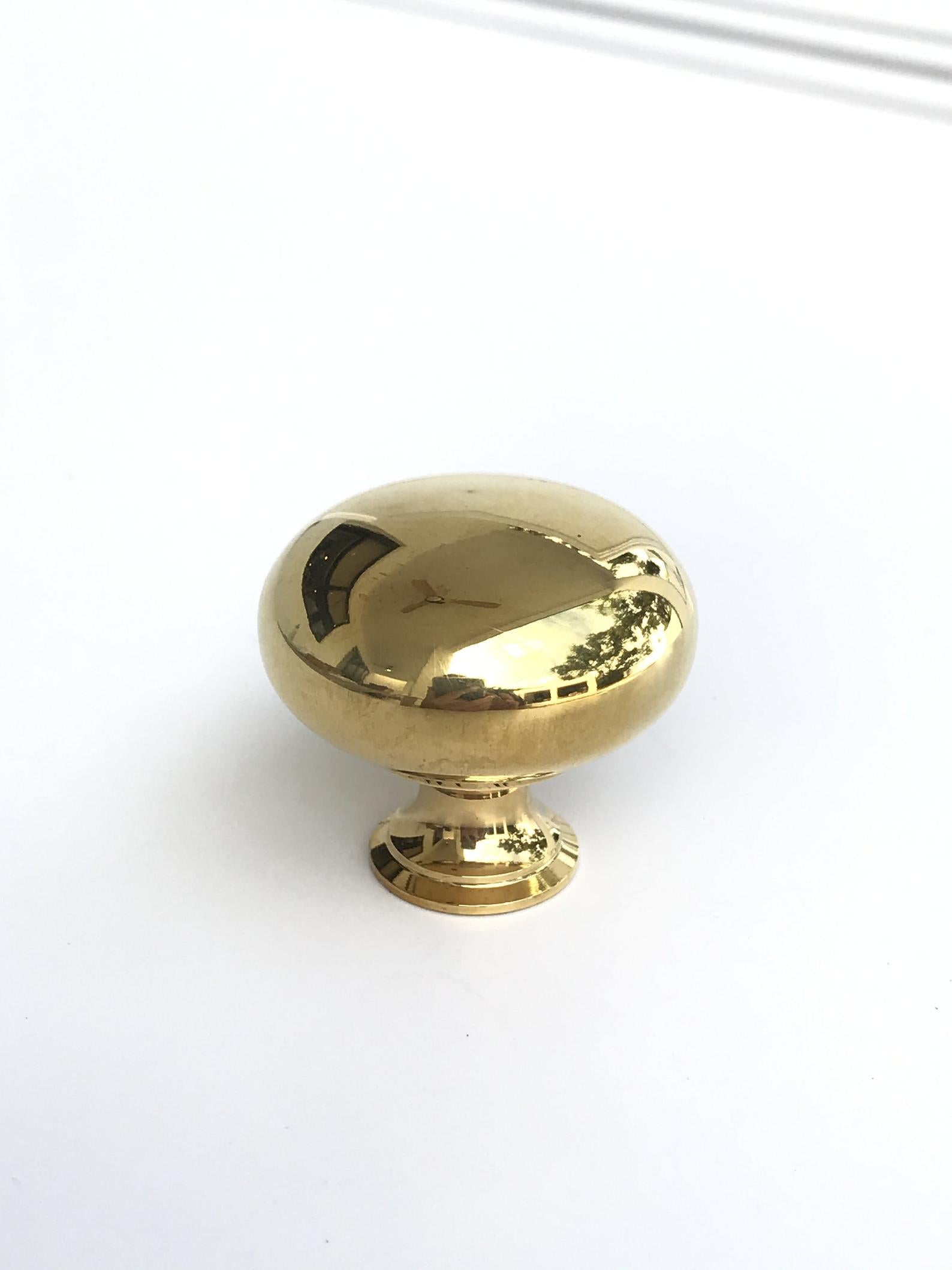 Classic Round Brushed Brass Cabinet Knob + Reviews