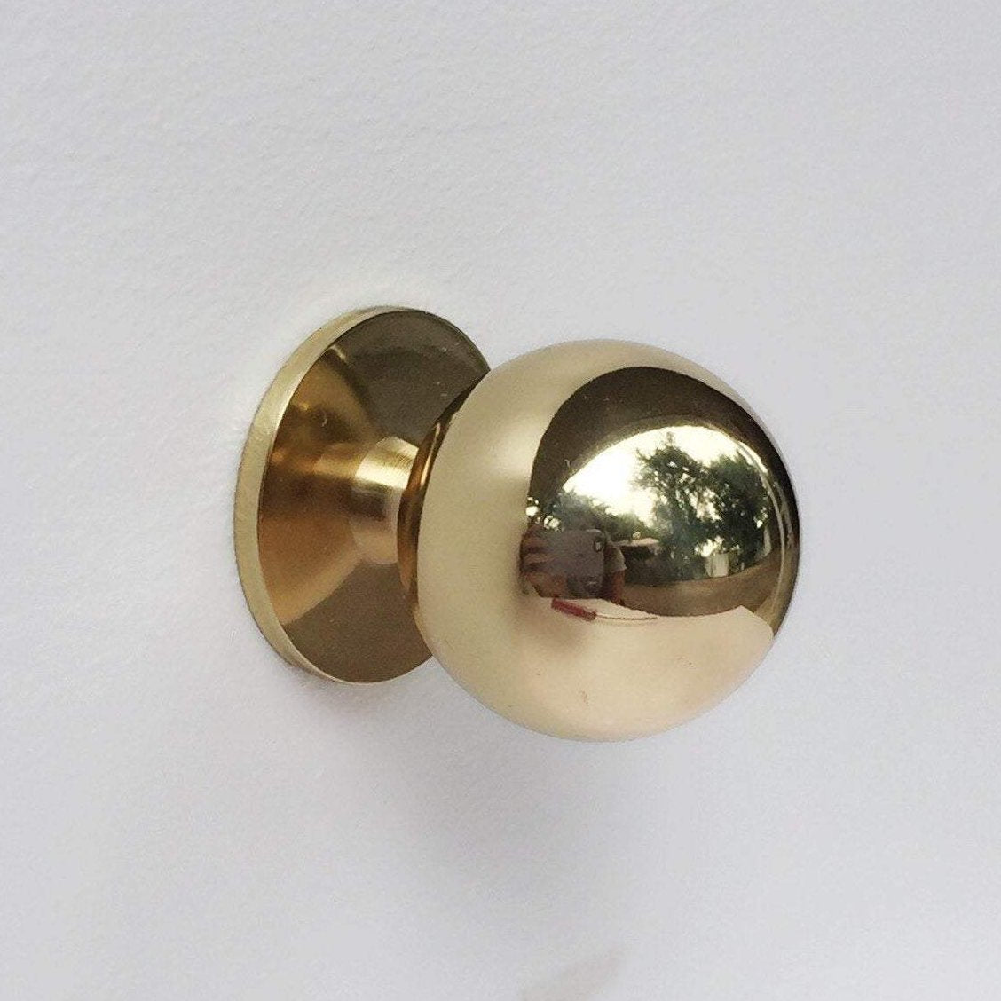 Polished Brass Chandler Ball Round Cabinet Knob