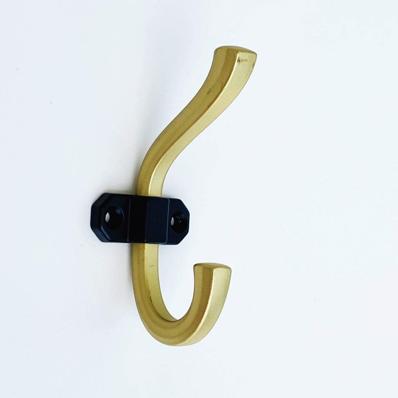 Modern Rem Brass and Black Wall Coat and Hat Hook – Forge Hardware Studio