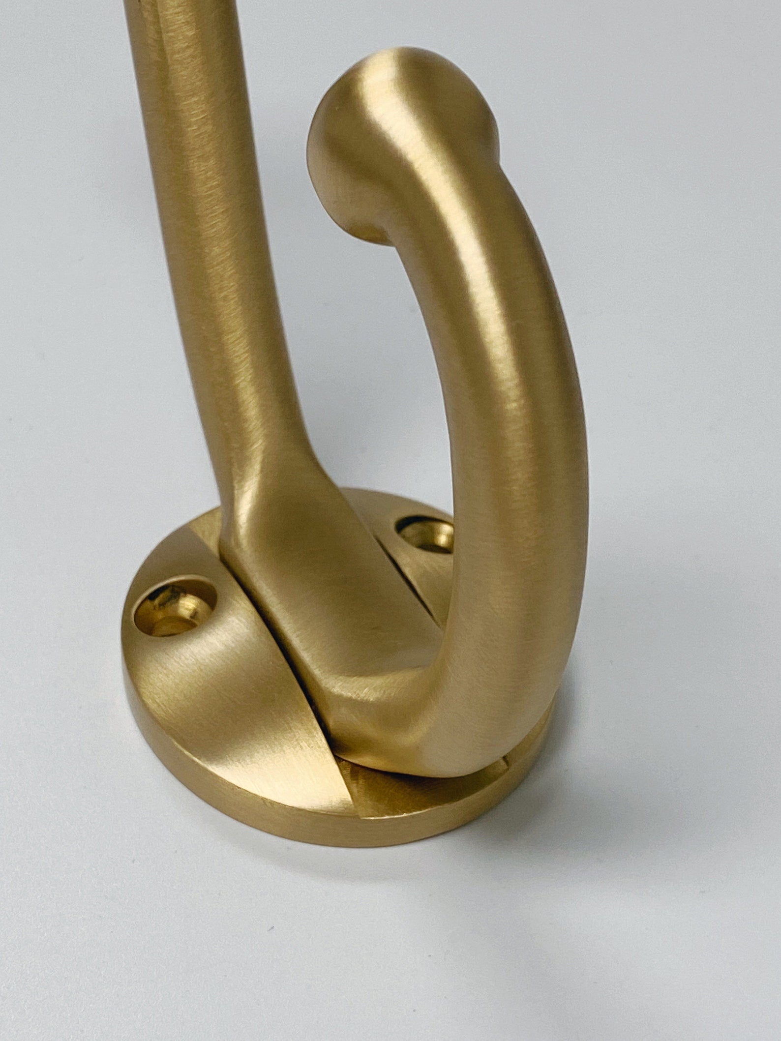 Polished Unlacquered Brass Heritage Wall Hook, Brass Wall Coat Hook