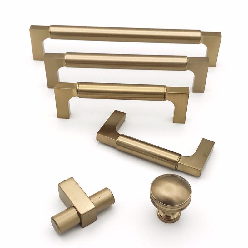Satin Gold Century Cabinet Knobs and Drawer Pulls – Forge