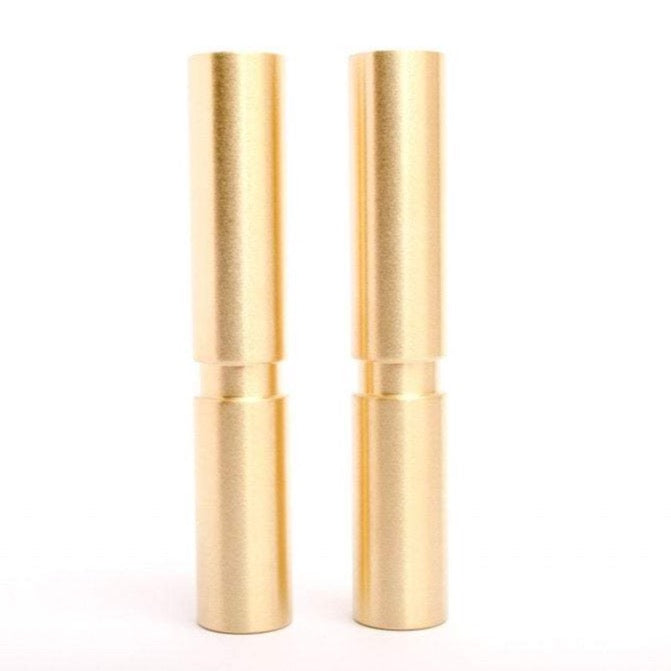 Set of 2- Mid-century Modern Furniture Legs - Replacement Legs in Brushed Brass - Brass Cabinet Hardware 