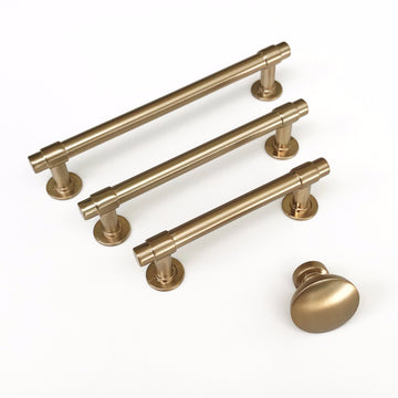 Square Milli Champagne Bronze Cabinet Knobs and Drawer Pulls