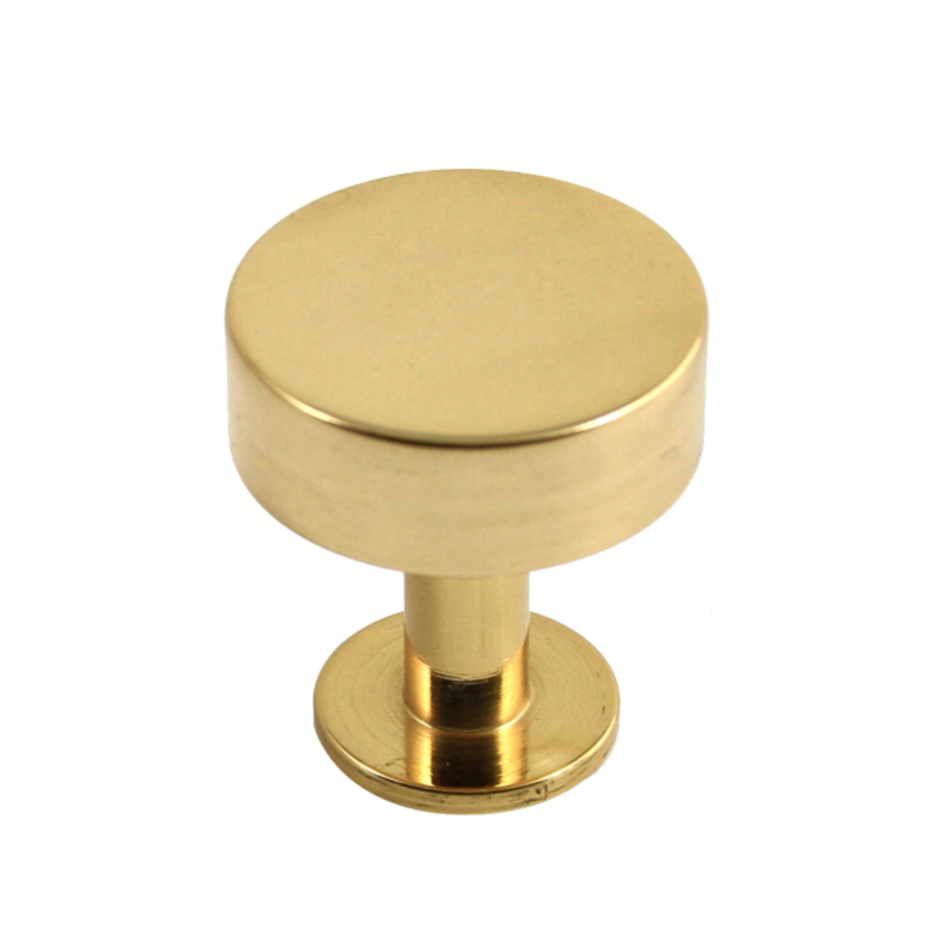 Lew's Square Bar Cabinet Knobs and Pulls in Polished Brass